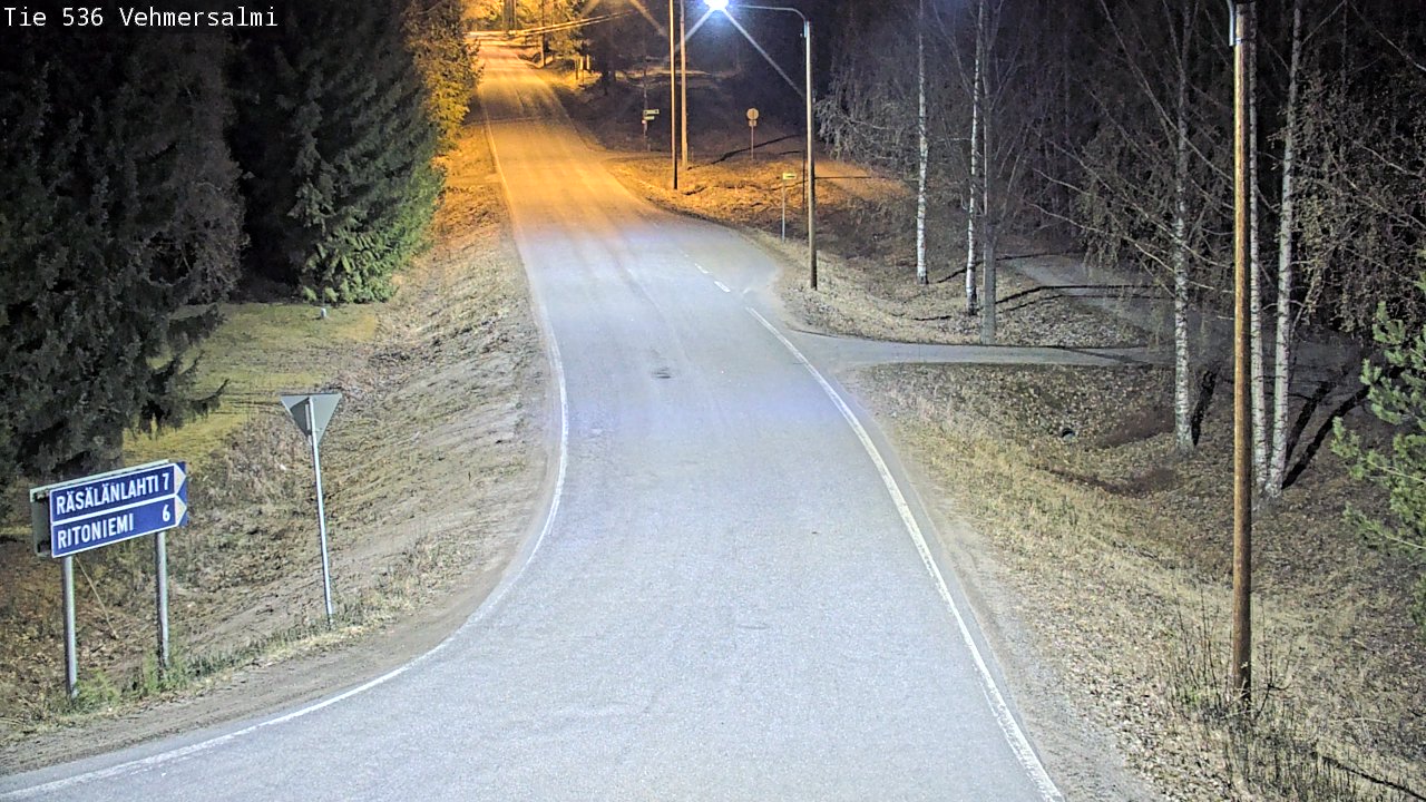 Weather Camera Image Road 536 Kuopio, Vehmersalmi, Kuopio, Pohjois-Savo