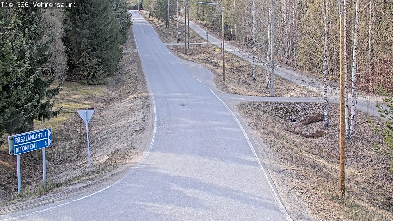 Weather Camera Image Road 536 Kuopio, Vehmersalmi, Kuopio, Pohjois-Savo