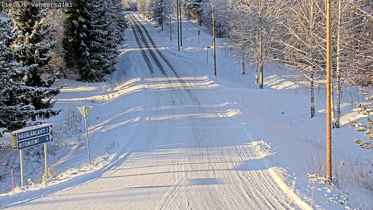 Weather Camera Image Road 536 Kuopio, Vehmersalmi, Kuopio, Pohjois-Savo