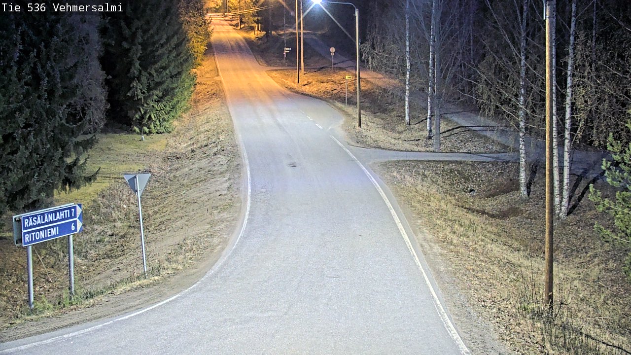 Weather Camera Image Väg 536 Kuopio, Vehmersalmi, Kuopio, Pohjois-Savo