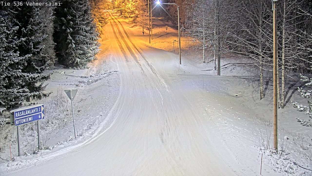 Weather Camera Image Road 536 Kuopio, Vehmersalmi, Kuopio, Pohjois-Savo
