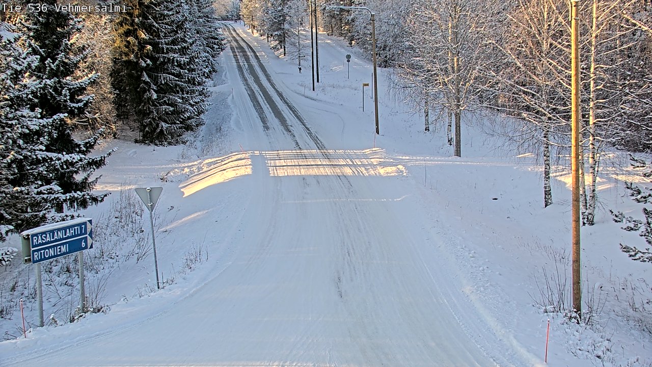 Weather Camera Image Road 536 Kuopio, Vehmersalmi, Kuopio, Pohjois-Savo