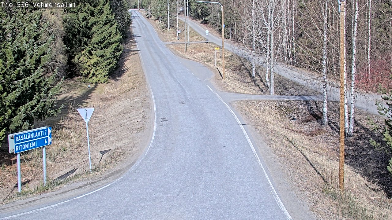 Weather Camera Image Road 536 Kuopio, Vehmersalmi, Kuopio, Pohjois-Savo