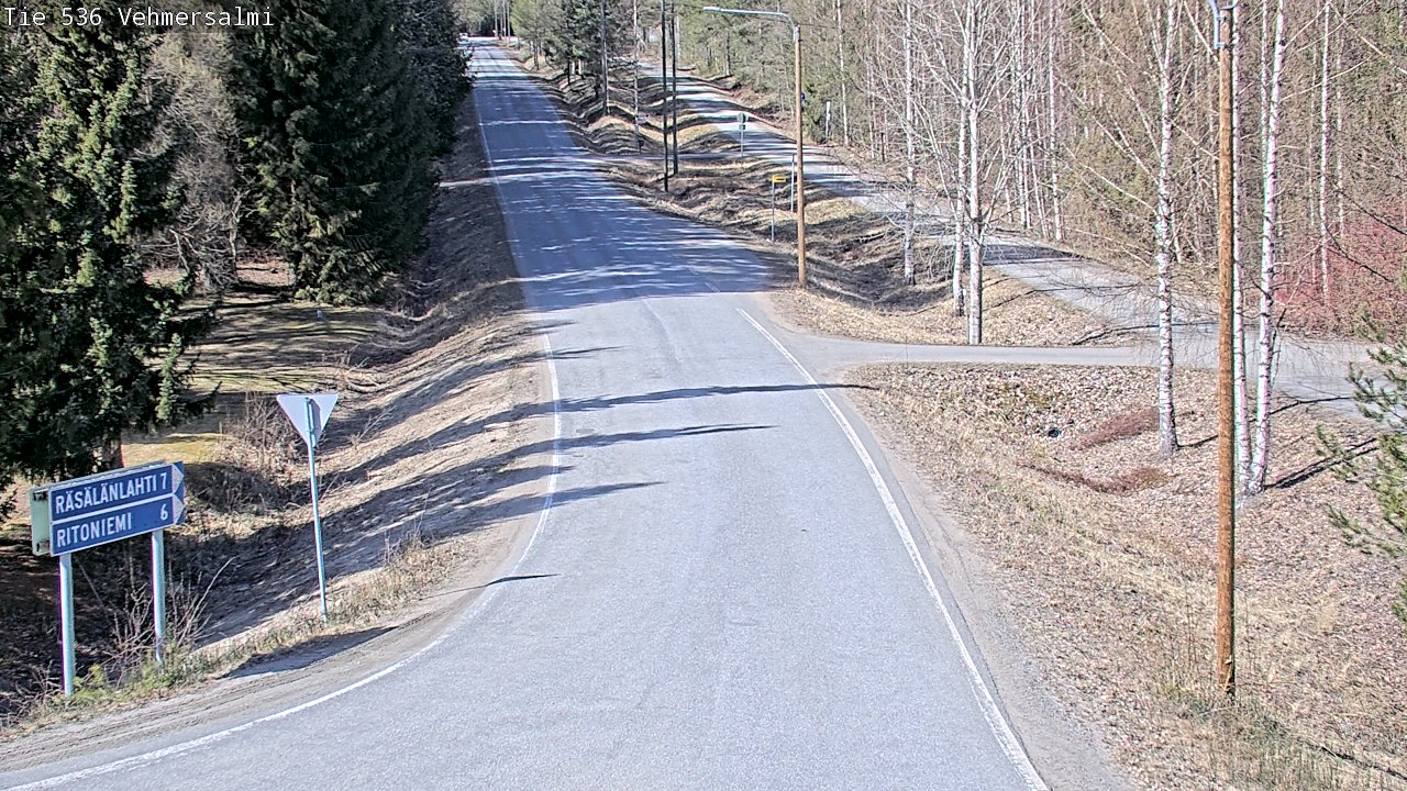 Weather Camera Image Road 536 Kuopio, Vehmersalmi, Kuopio, Pohjois-Savo