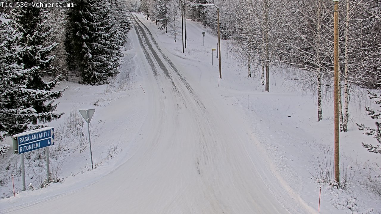 Weather Camera Image Road 536 Kuopio, Vehmersalmi, Kuopio, Pohjois-Savo