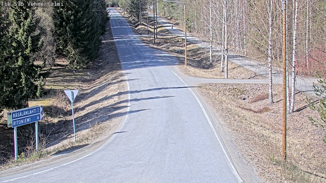 Weather Camera Image Road 536 Kuopio, Vehmersalmi, Kuopio, Pohjois-Savo