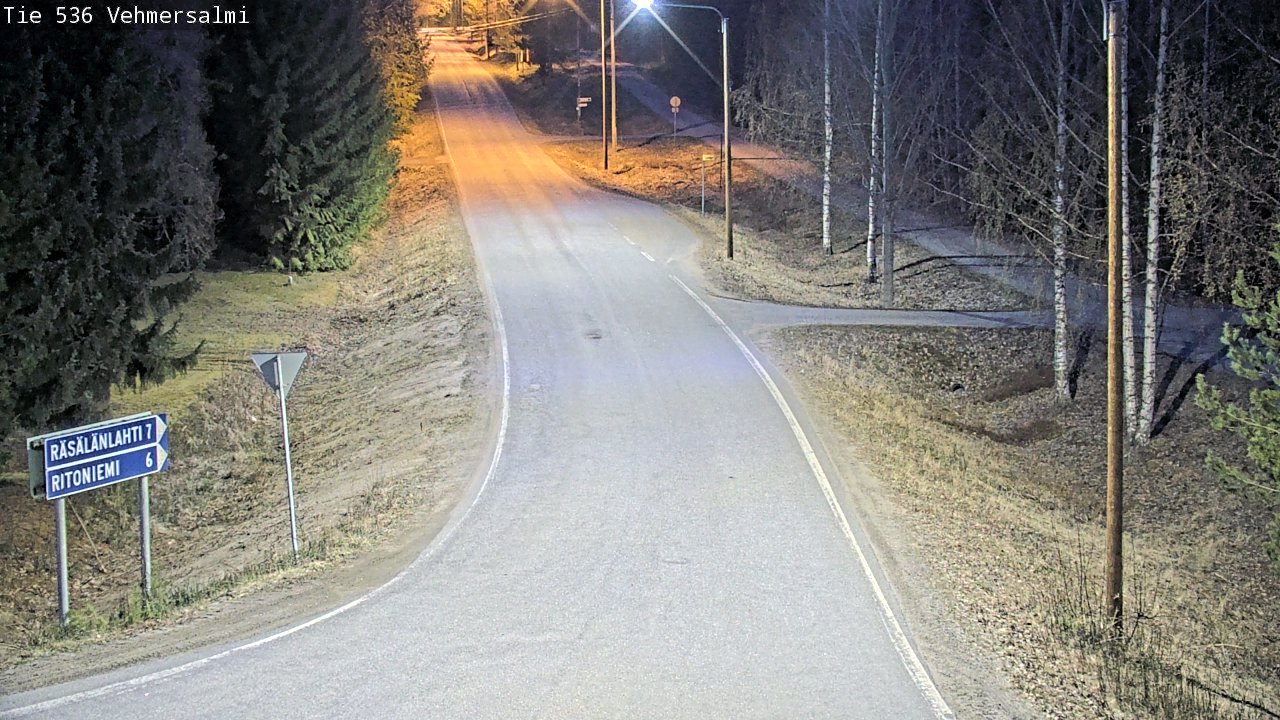 Weather Camera Image Road 536 Kuopio, Vehmersalmi, Kuopio, Pohjois-Savo
