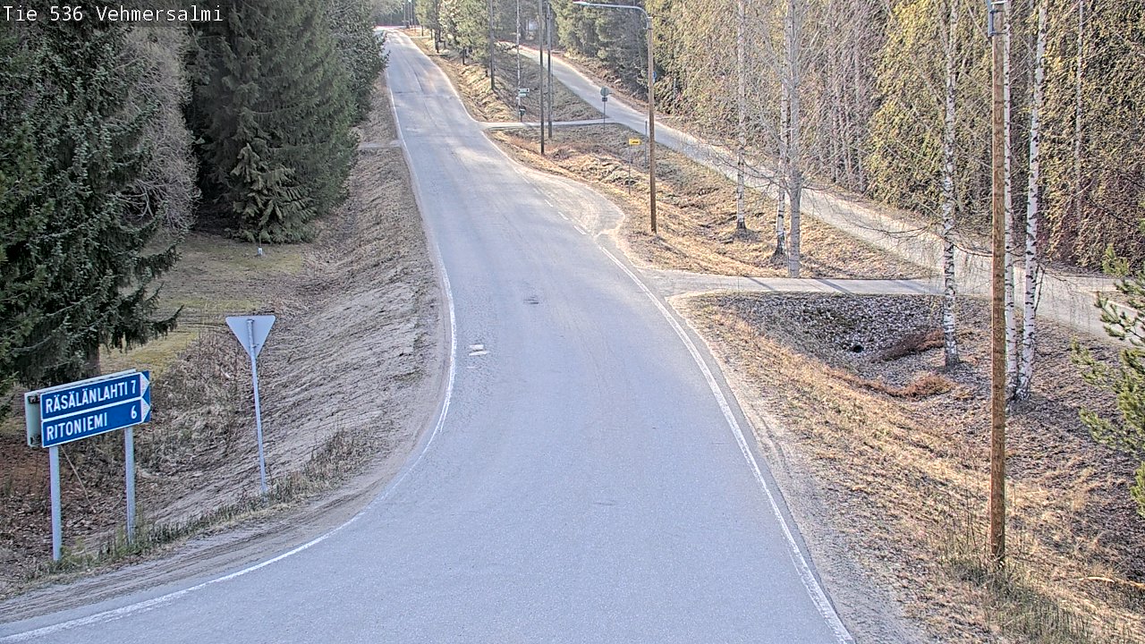 Weather Camera Image Road 536 Kuopio, Vehmersalmi, Kuopio, Pohjois-Savo