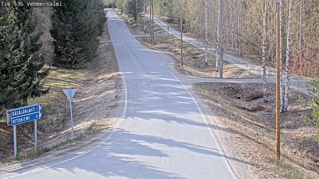 Weather Camera Image Road 536 Kuopio, Vehmersalmi, Kuopio, Pohjois-Savo