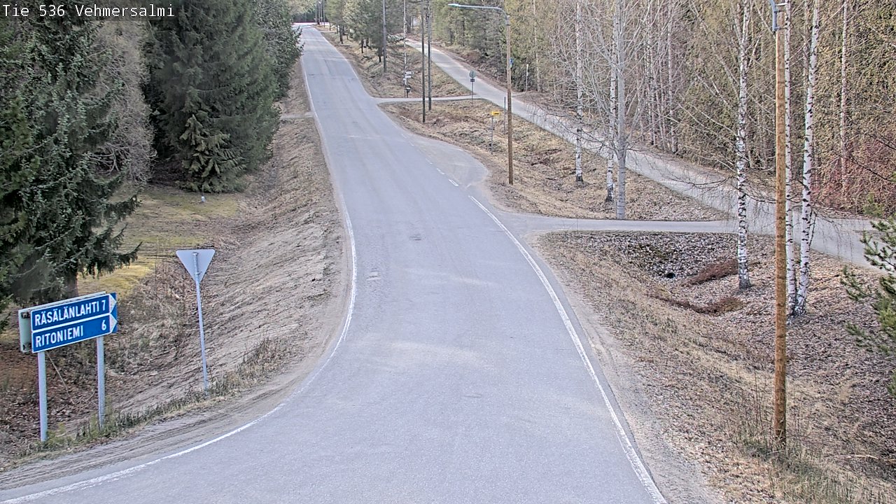 Weather Camera Image Road 536 Kuopio, Vehmersalmi, Kuopio, Pohjois-Savo