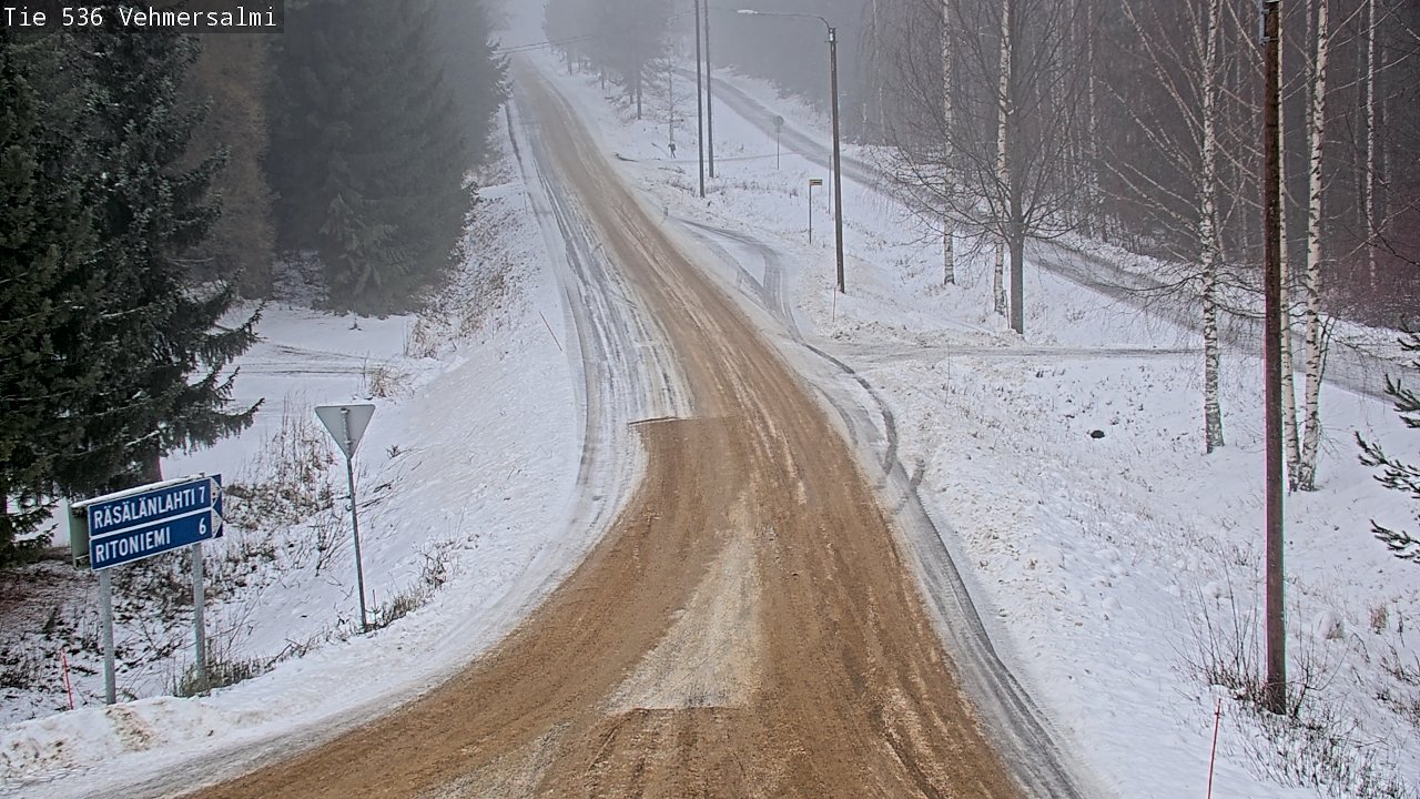 Weather Camera Image Road 536 Kuopio, Vehmersalmi, Kuopio, Pohjois-Savo