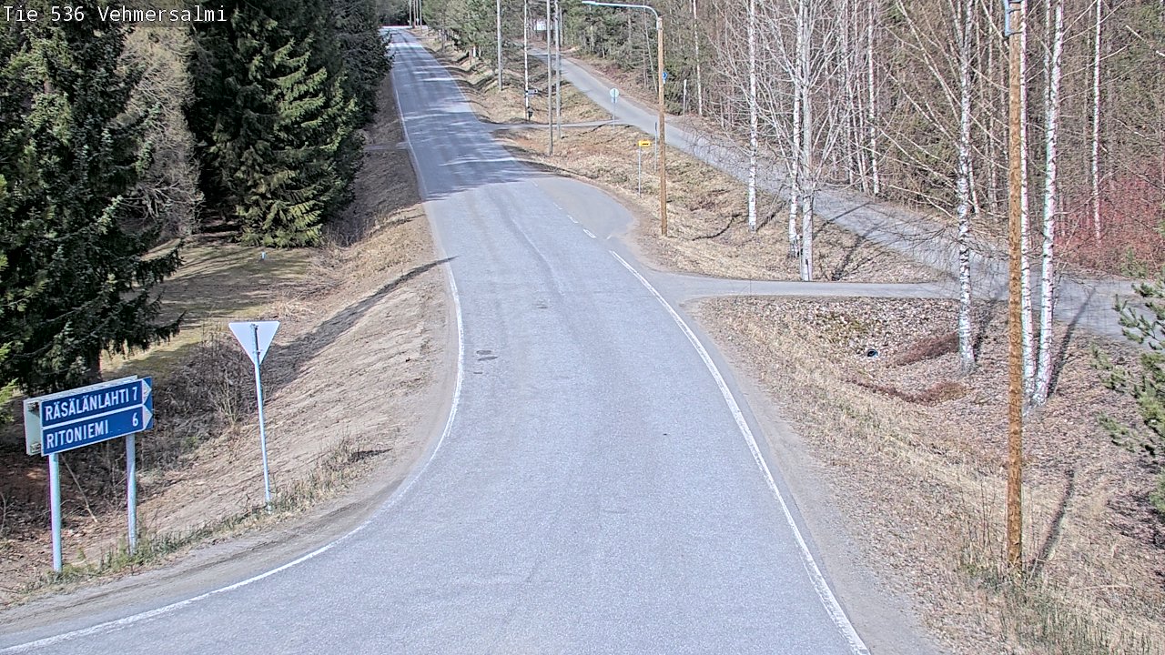 Weather Camera Image Road 536 Kuopio, Vehmersalmi, Kuopio, Pohjois-Savo