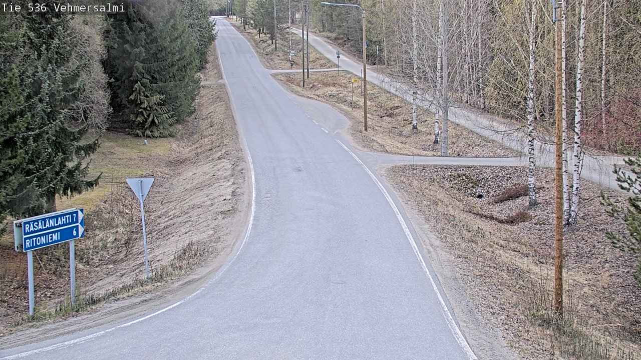 Weather Camera Image Road 536 Kuopio, Vehmersalmi, Kuopio, Pohjois-Savo