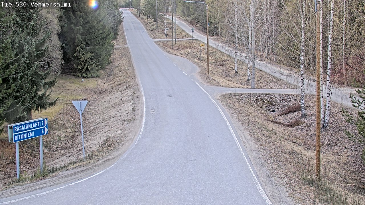 Weather Camera Image Road 536 Kuopio, Vehmersalmi, Kuopio, Pohjois-Savo