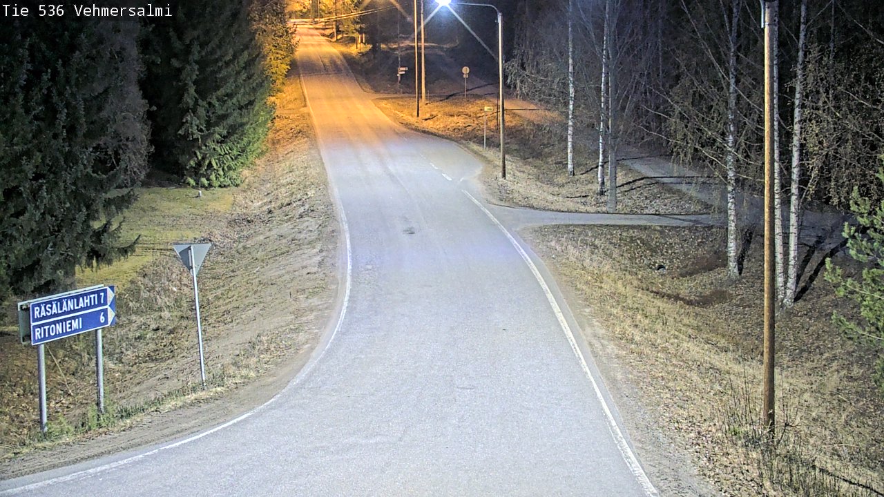 Weather Camera Image Road 536 Kuopio, Vehmersalmi, Kuopio, Pohjois-Savo