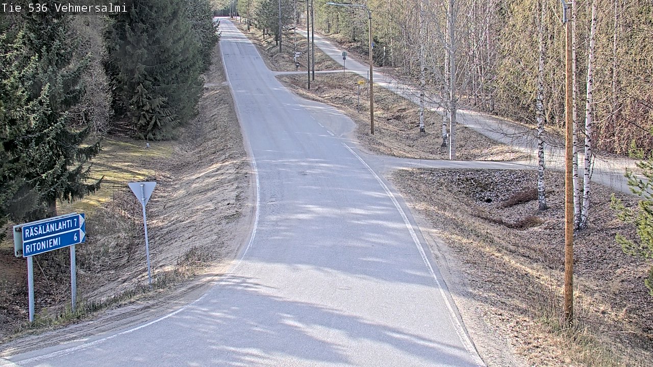 Weather Camera Image Road 536 Kuopio, Vehmersalmi, Kuopio, Pohjois-Savo