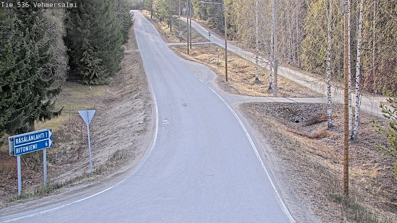 Weather Camera Image Road 536 Kuopio, Vehmersalmi, Kuopio, Pohjois-Savo