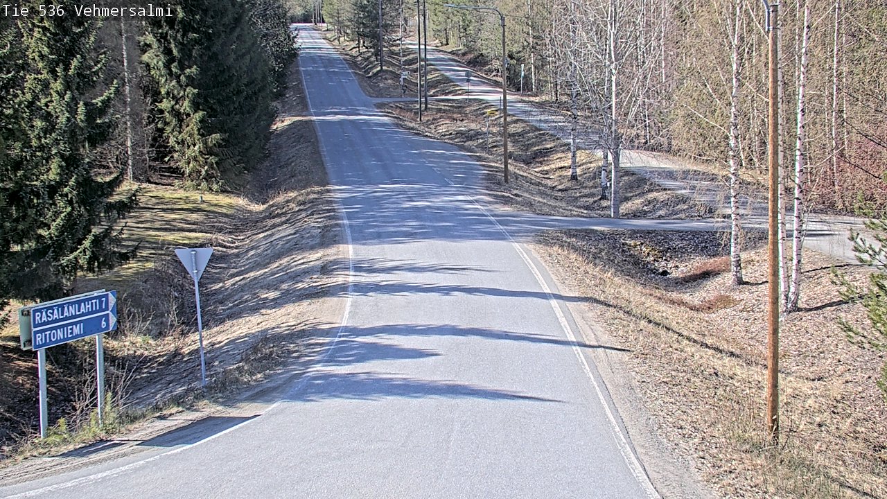 Weather Camera Image Road 536 Kuopio, Vehmersalmi, Kuopio, Pohjois-Savo
