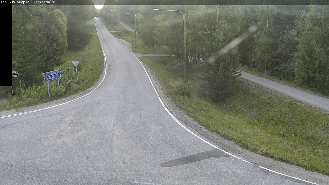 Weather Camera Image Väg 536 Kuopio, Vehmersalmi, Kuopio, Pohjois-Savo