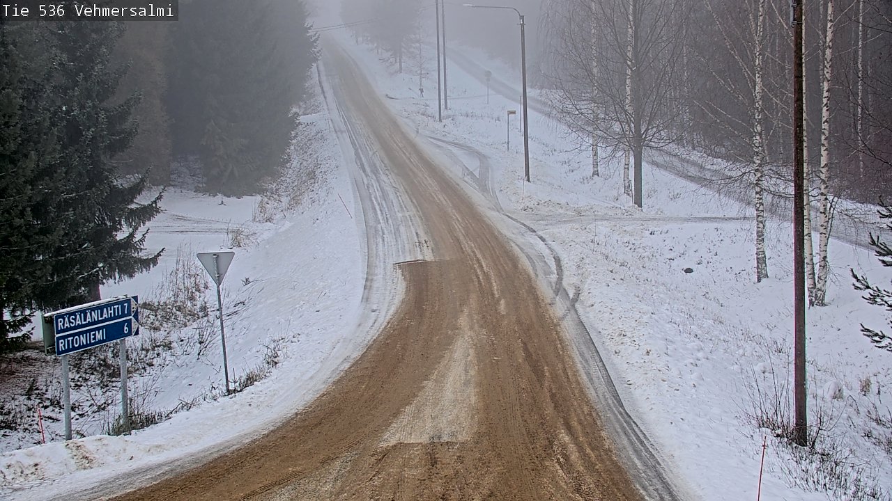 Weather Camera Image Road 536 Kuopio, Vehmersalmi, Kuopio, Pohjois-Savo