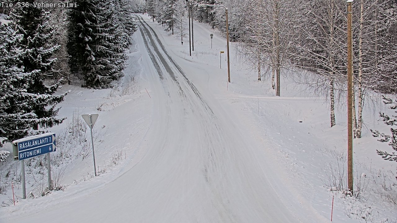 Weather Camera Image Road 536 Kuopio, Vehmersalmi, Kuopio, Pohjois-Savo