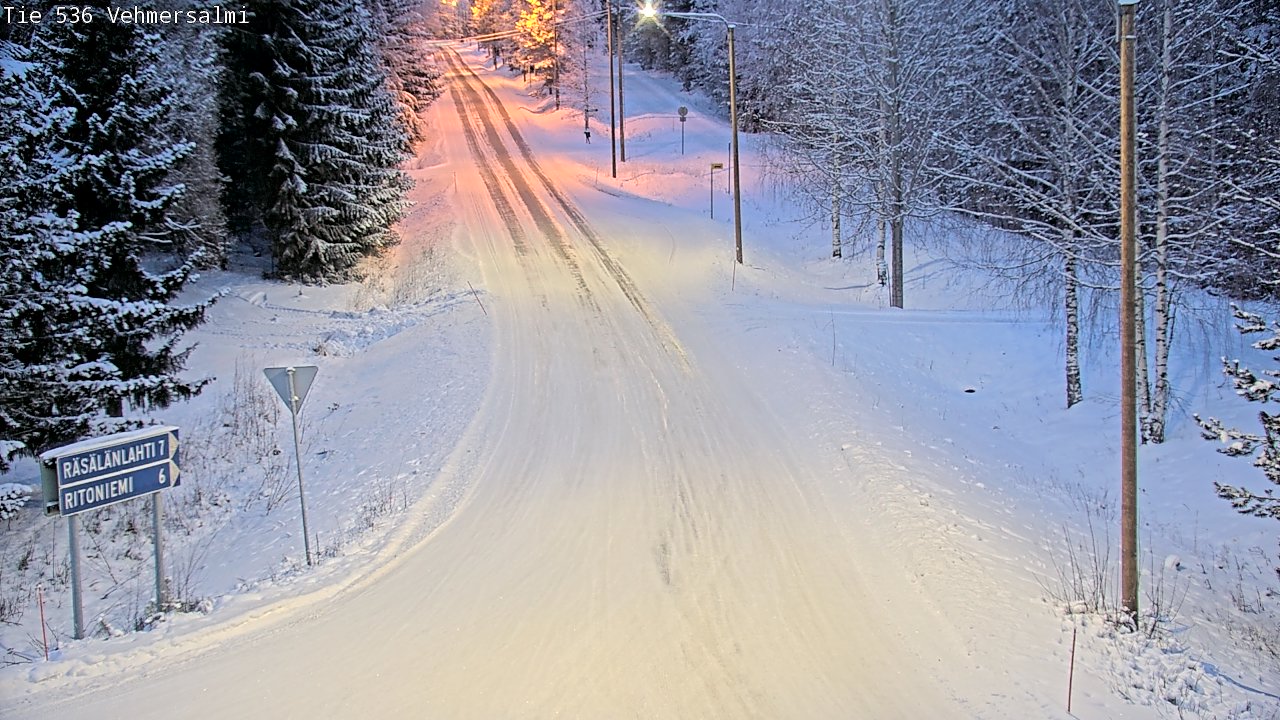 Weather Camera Image Road 536 Kuopio, Vehmersalmi, Kuopio, Pohjois-Savo