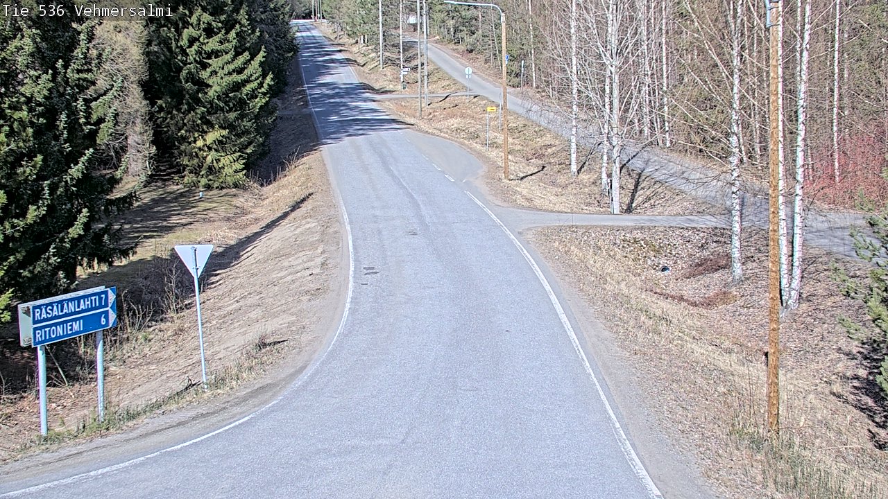 Weather Camera Image Road 536 Kuopio, Vehmersalmi, Kuopio, Pohjois-Savo