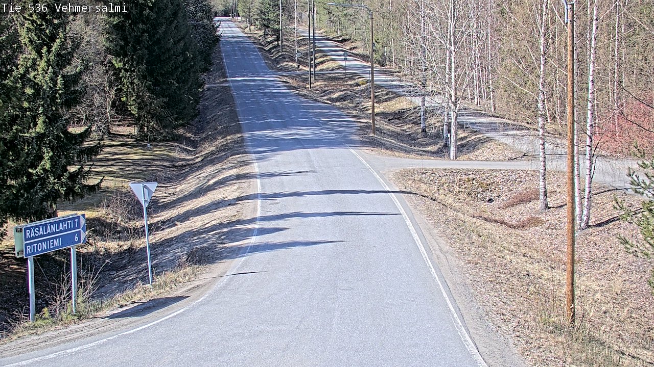 Weather Camera Image Road 536 Kuopio, Vehmersalmi, Kuopio, Pohjois-Savo