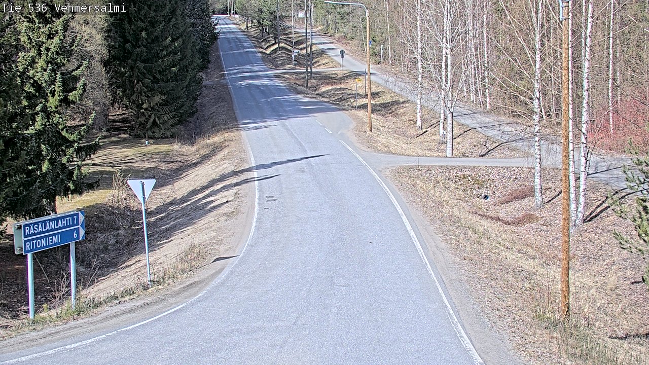 Weather Camera Image Road 536 Kuopio, Vehmersalmi, Kuopio, Pohjois-Savo