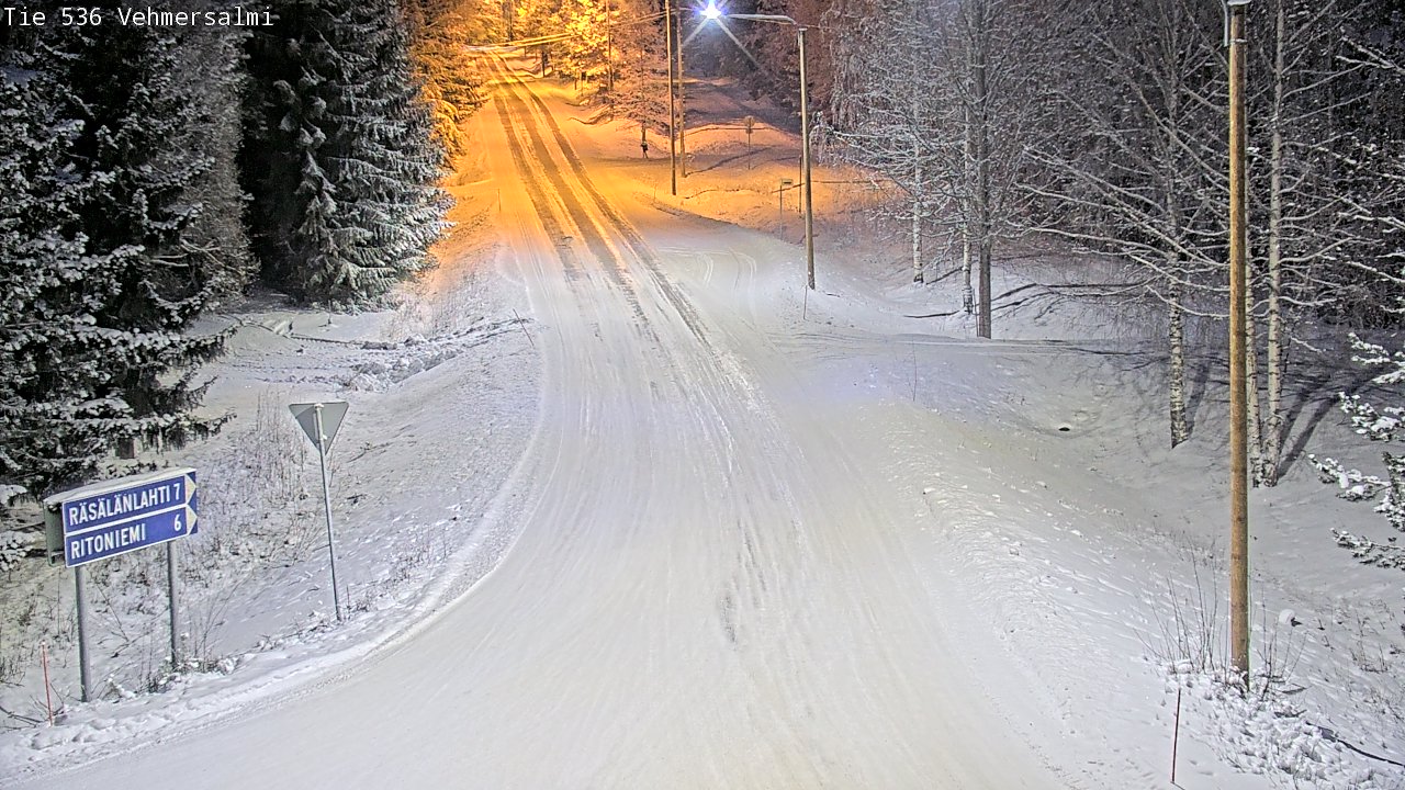 Weather Camera Image Road 536 Kuopio, Vehmersalmi, Kuopio, Pohjois-Savo