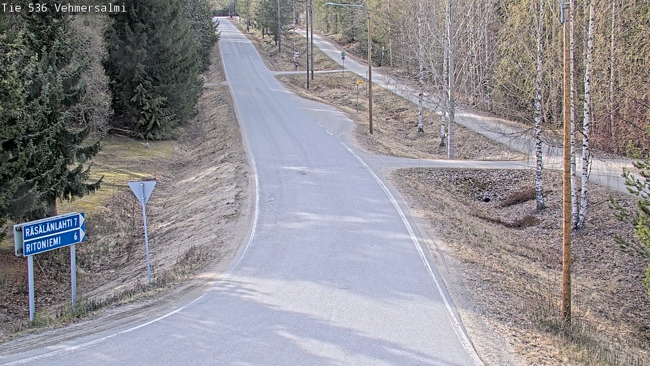 Weather Camera Image Road 536 Kuopio, Vehmersalmi, Kuopio, Pohjois-Savo