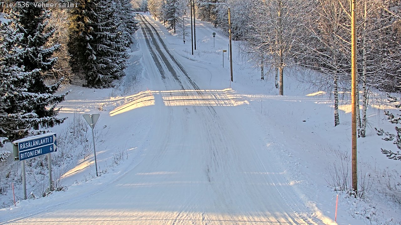 Weather Camera Image Road 536 Kuopio, Vehmersalmi, Kuopio, Pohjois-Savo