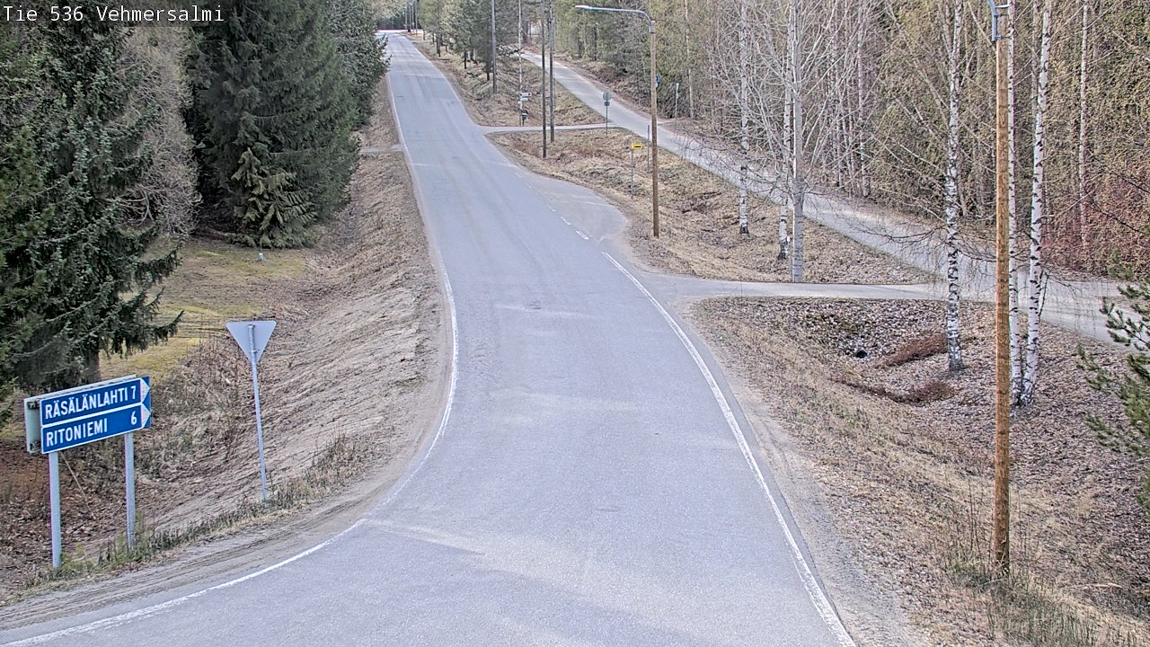 Weather Camera Image Road 536 Kuopio, Vehmersalmi, Kuopio, Pohjois-Savo
