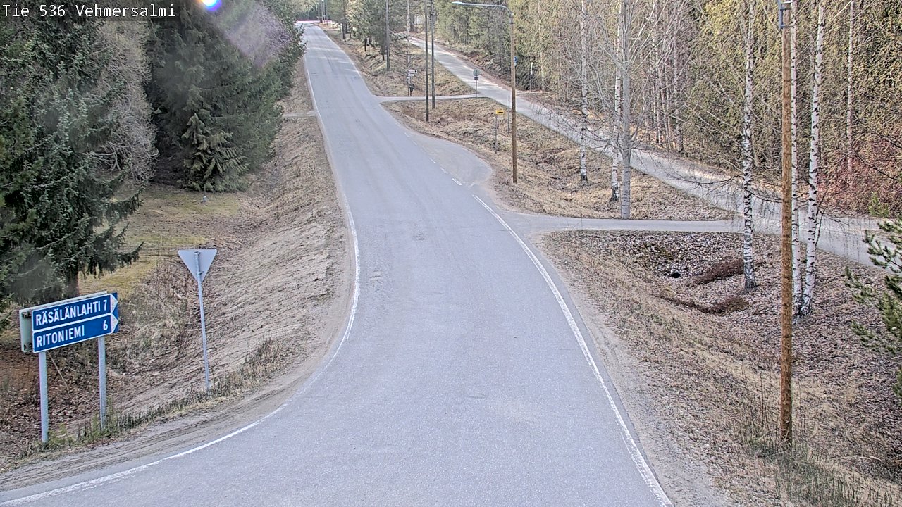 Weather Camera Image Road 536 Kuopio, Vehmersalmi, Kuopio, Pohjois-Savo