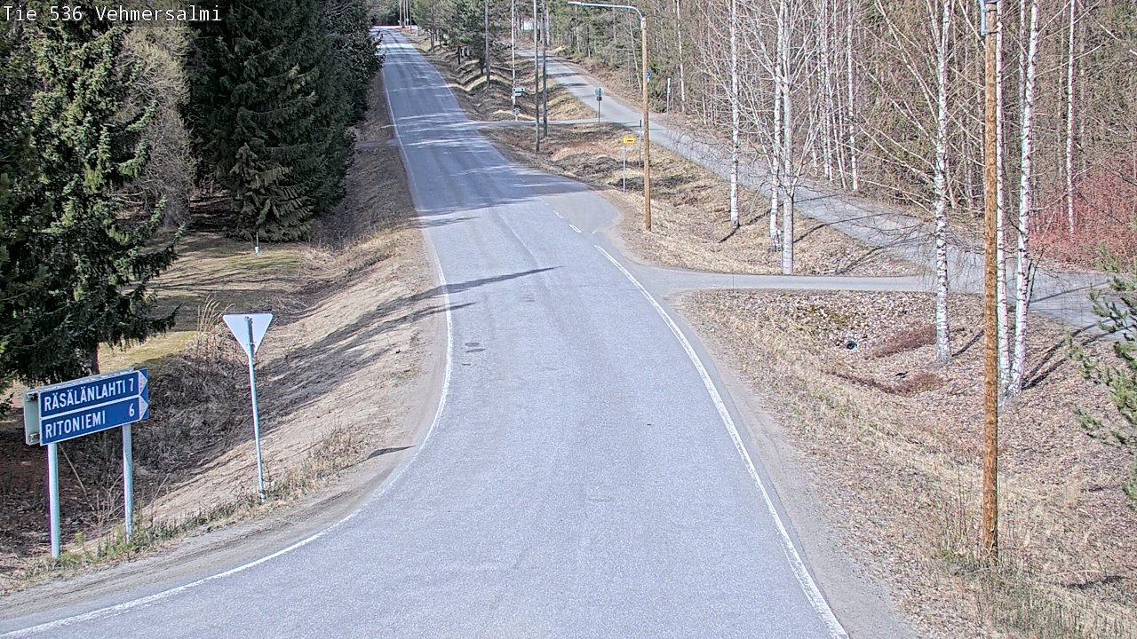 Weather Camera Image Road 536 Kuopio, Vehmersalmi, Kuopio, Pohjois-Savo