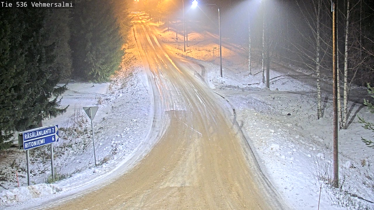 Weather Camera Image Väg 536 Kuopio, Vehmersalmi, Kuopio, Pohjois-Savo