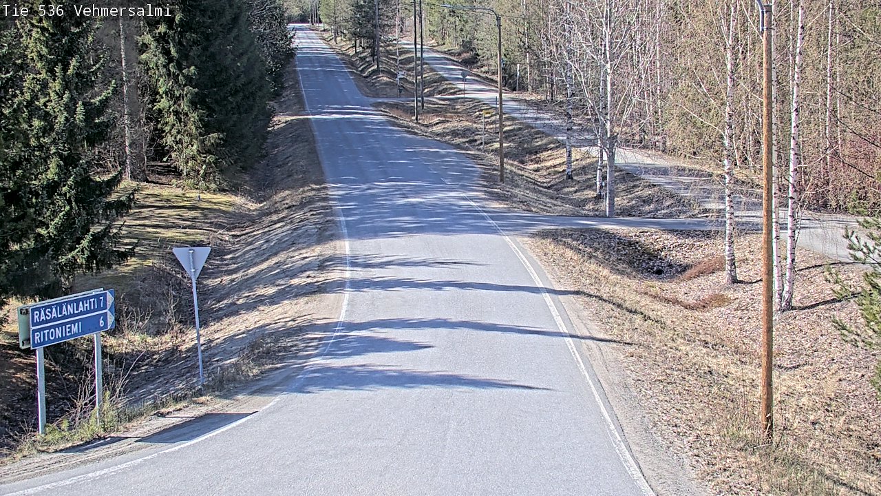 Weather Camera Image Road 536 Kuopio, Vehmersalmi, Kuopio, Pohjois-Savo