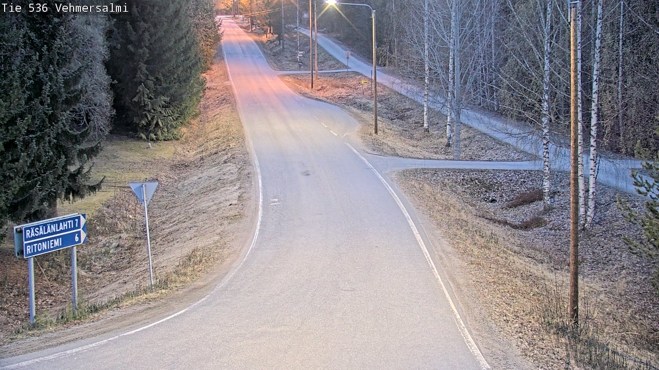 Weather Camera Image Road 536 Kuopio, Vehmersalmi, Kuopio, Pohjois-Savo