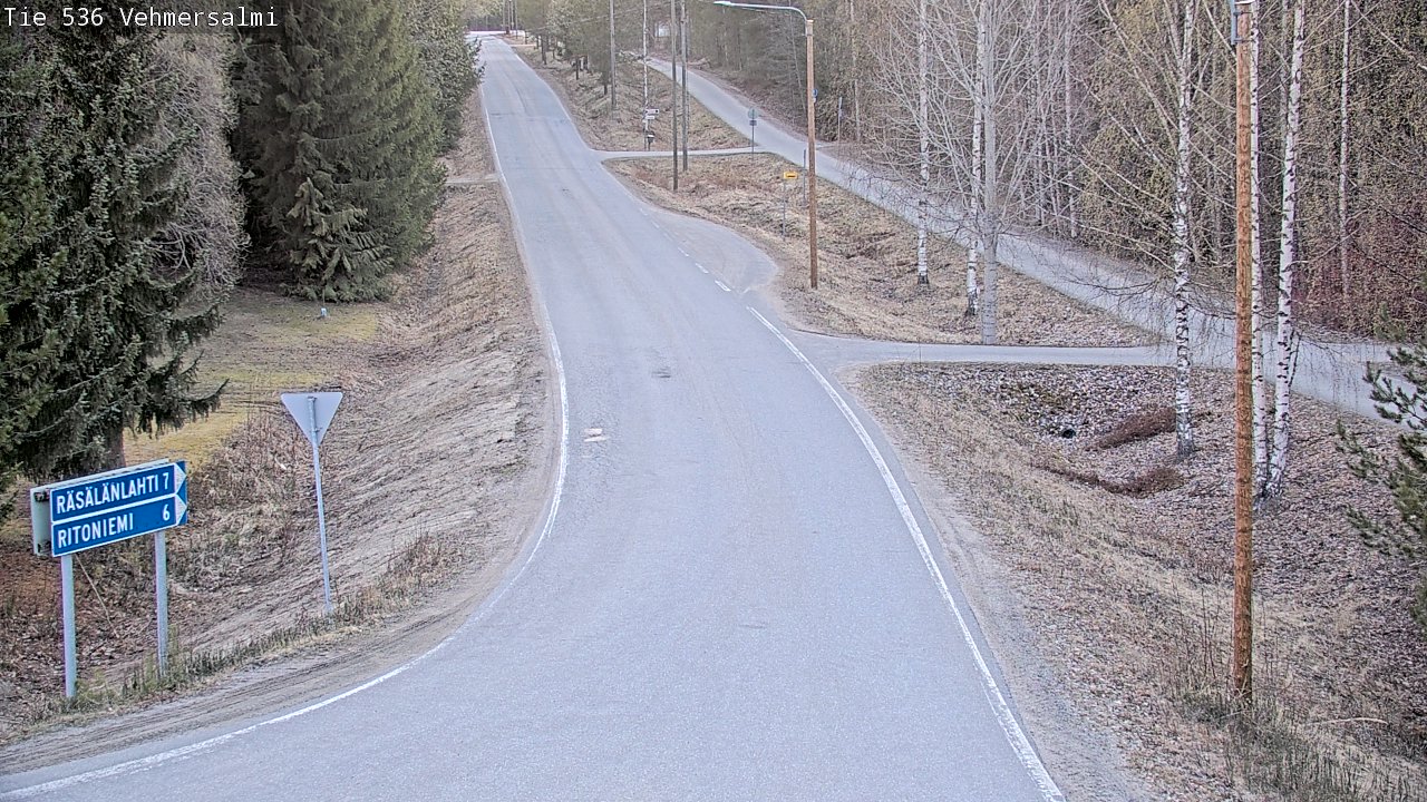 Weather Camera Image Road 536 Kuopio, Vehmersalmi, Kuopio, Pohjois-Savo
