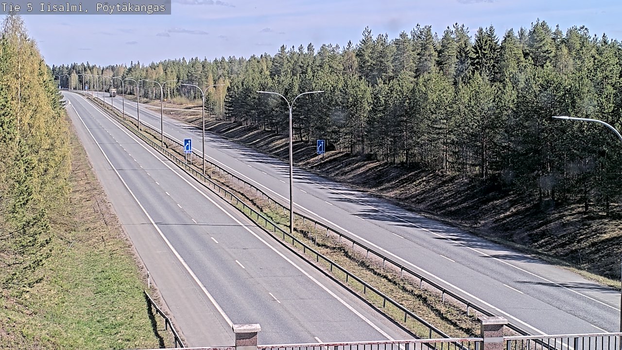 Weather Camera Image Road 5 Iisalmi, Pöytäkangas, Iisalmi, Pohjois-Savo