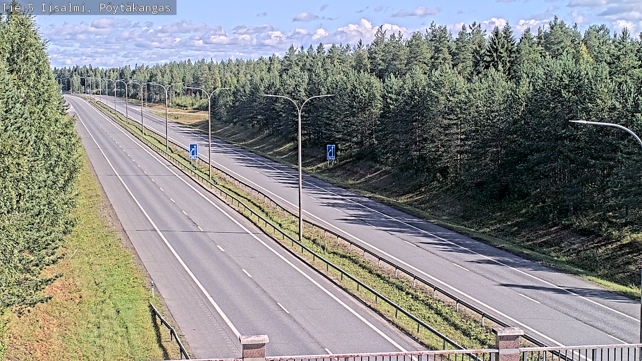 Weather Camera Image Road 5 Iisalmi, Pöytäkangas, Iisalmi, Pohjois-Savo