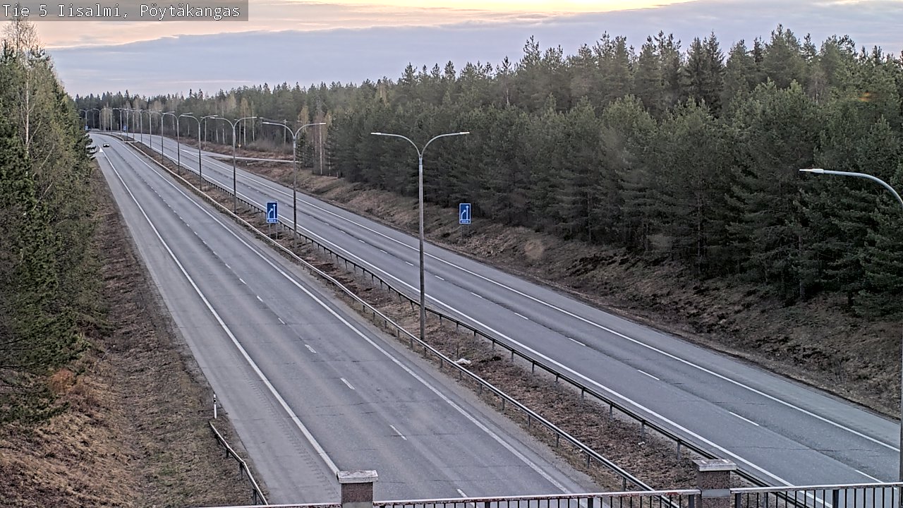 Weather Camera Image Road 5 Iisalmi, Pöytäkangas, Iisalmi, Pohjois-Savo