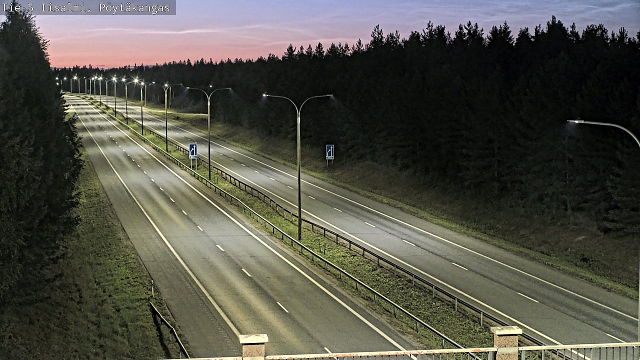 Weather Camera Image Road 5 Iisalmi, Pöytäkangas, Iisalmi, Pohjois-Savo