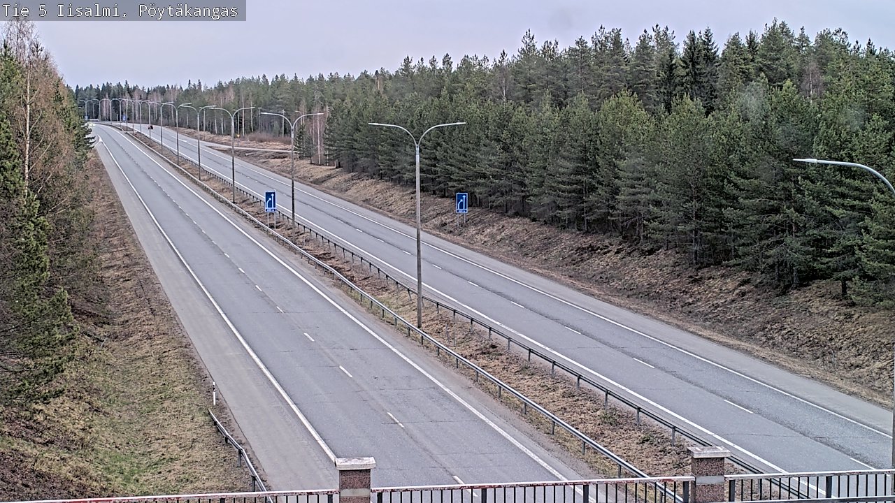 Weather Camera Image Road 5 Iisalmi, Pöytäkangas, Iisalmi, Pohjois-Savo