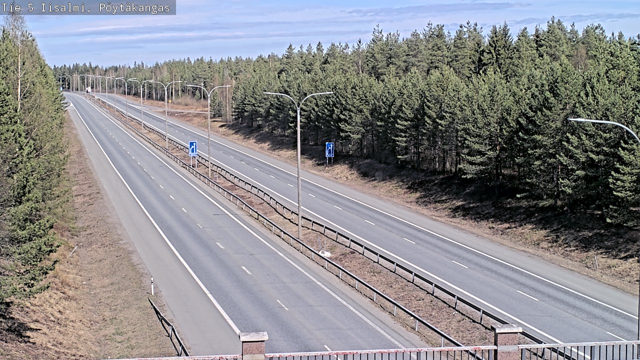 Weather Camera Image Road 5 Iisalmi, Pöytäkangas, Iisalmi, Pohjois-Savo