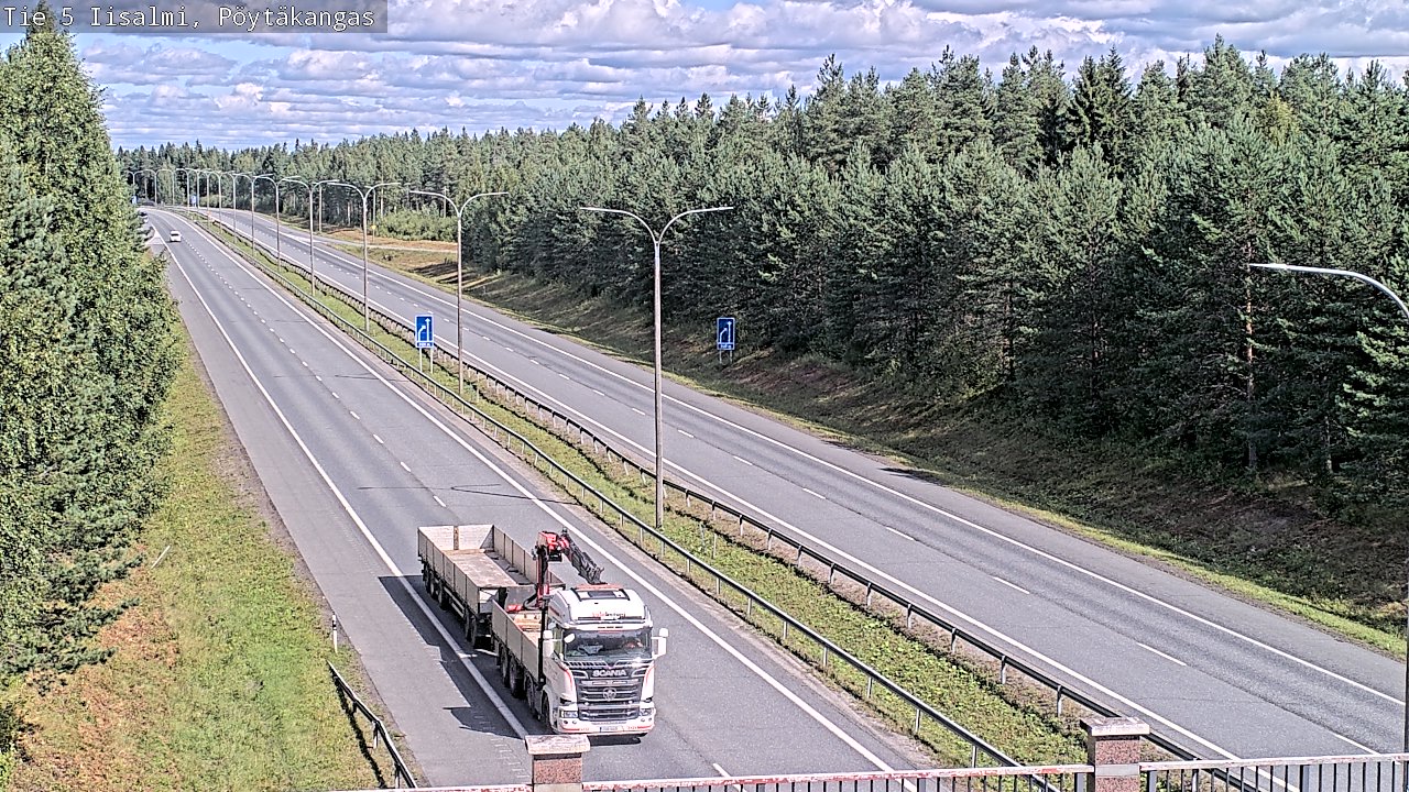 Weather Camera Image Road 5 Iisalmi, Pöytäkangas, Iisalmi, Pohjois-Savo
