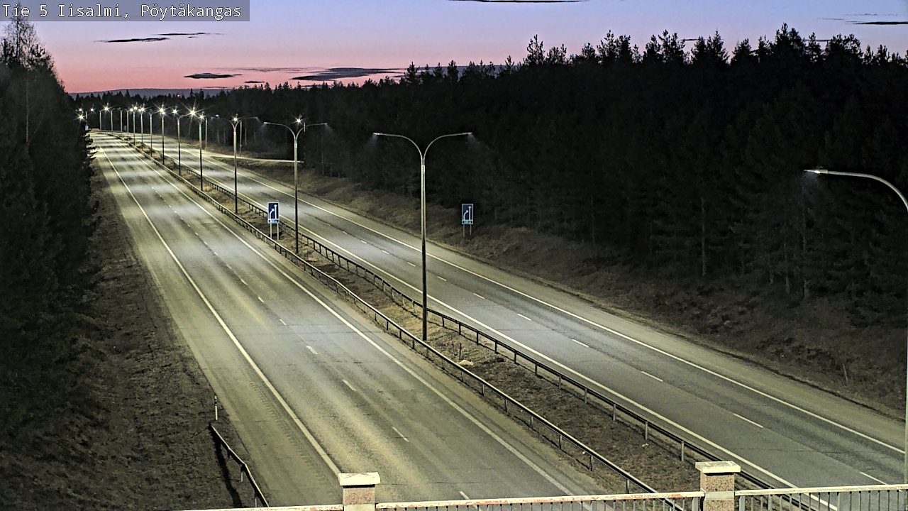 Weather Camera Image Road 5 Iisalmi, Pöytäkangas, Iisalmi, Pohjois-Savo