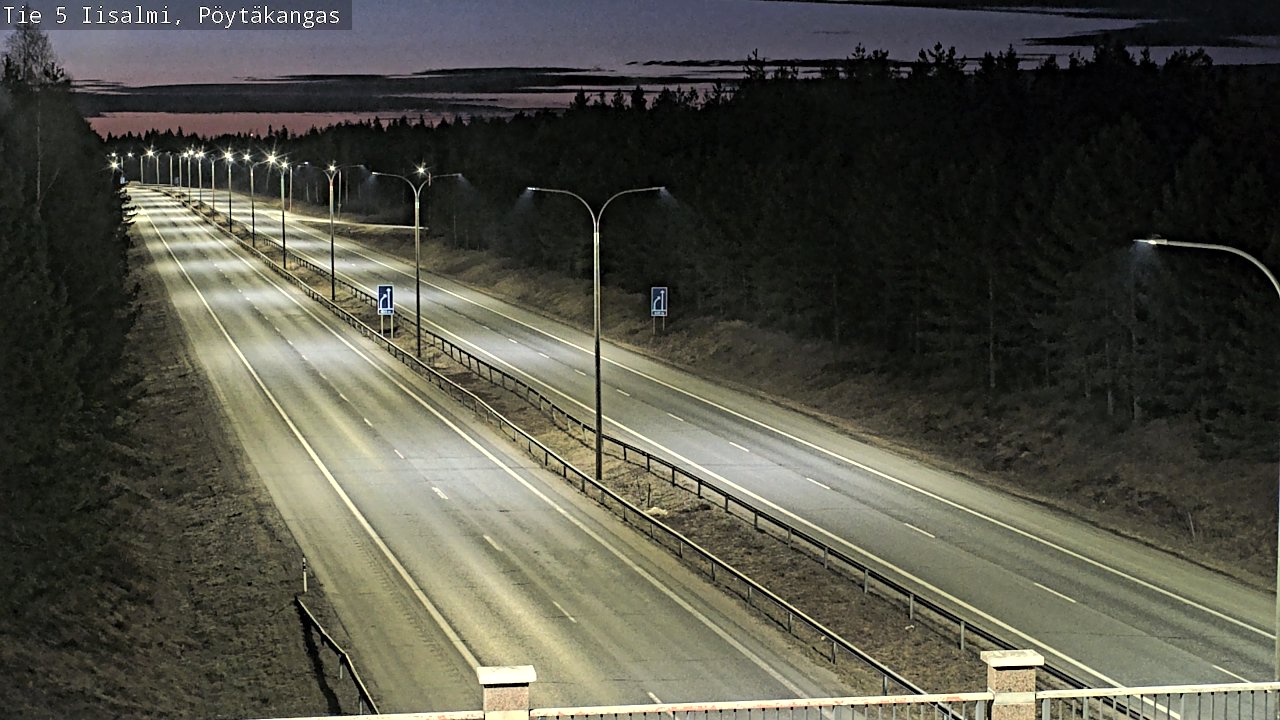 Weather Camera Image Road 5 Iisalmi, Pöytäkangas, Iisalmi, Pohjois-Savo