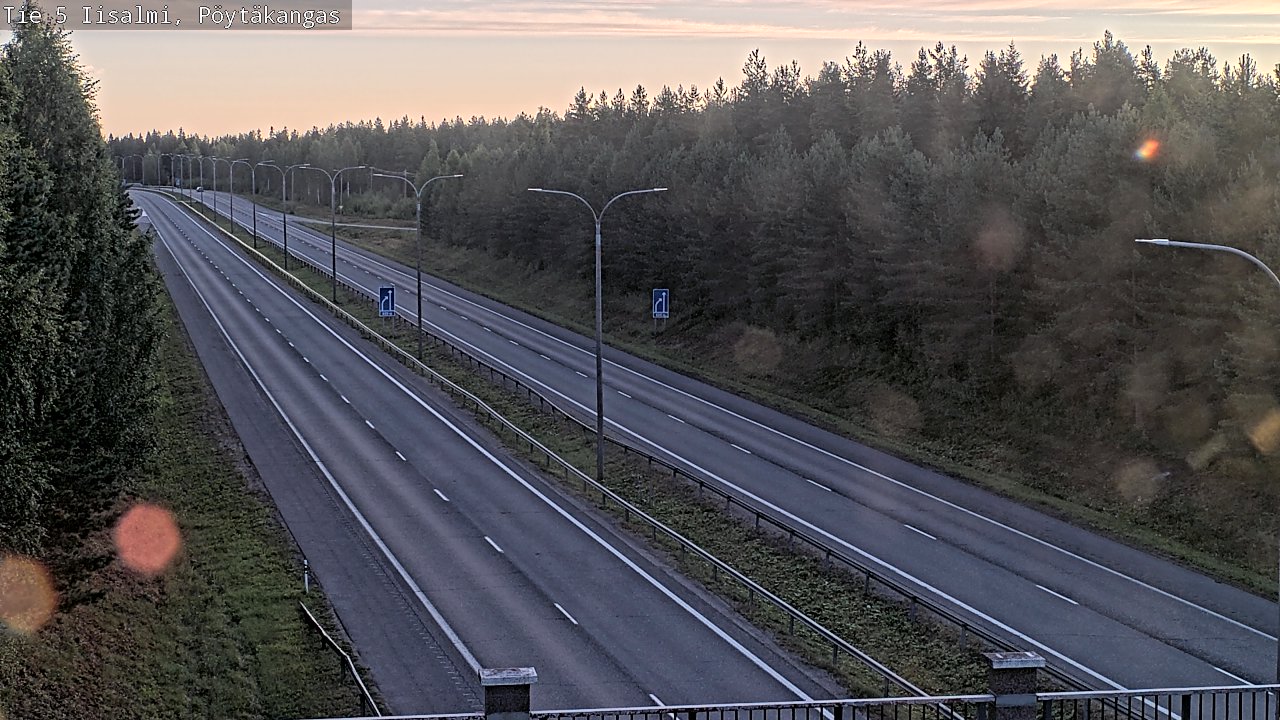 Weather Camera Image Road 5 Iisalmi, Pöytäkangas, Iisalmi, Pohjois-Savo