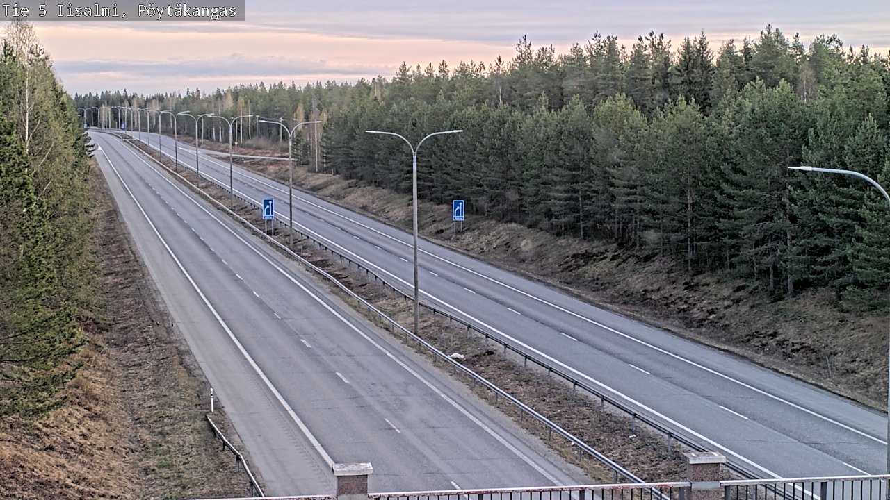 Weather Camera Image Road 5 Iisalmi, Pöytäkangas, Iisalmi, Pohjois-Savo
